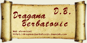 Dragana Berbatović vizit kartica